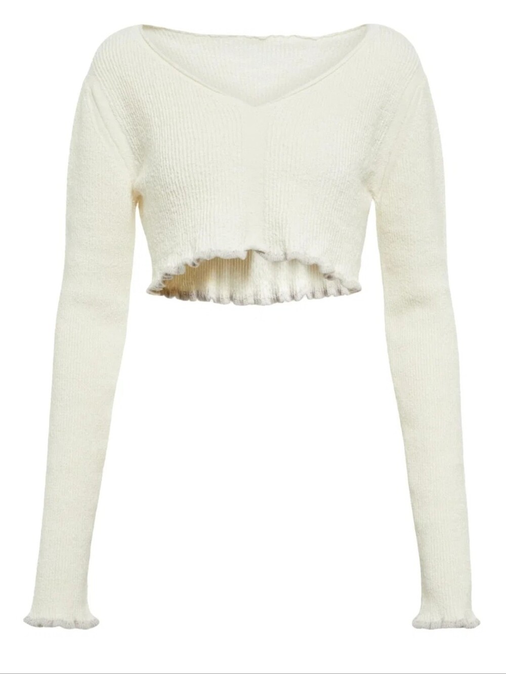 JACQUEMUS Off-White & Taupe 'La Maille Santon' Sweater Size 38 NWT